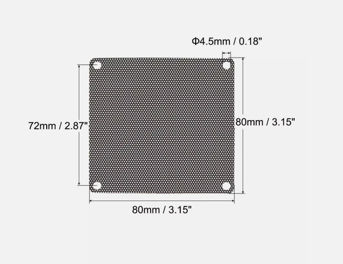 8cm 80mm mesh pvc - pvc, cooling